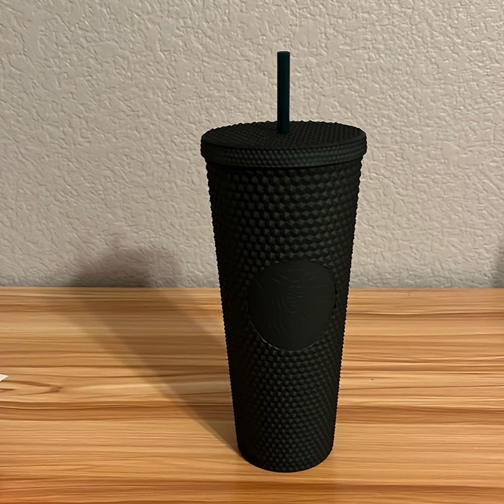 Matte dark green studded starbucks tumblr